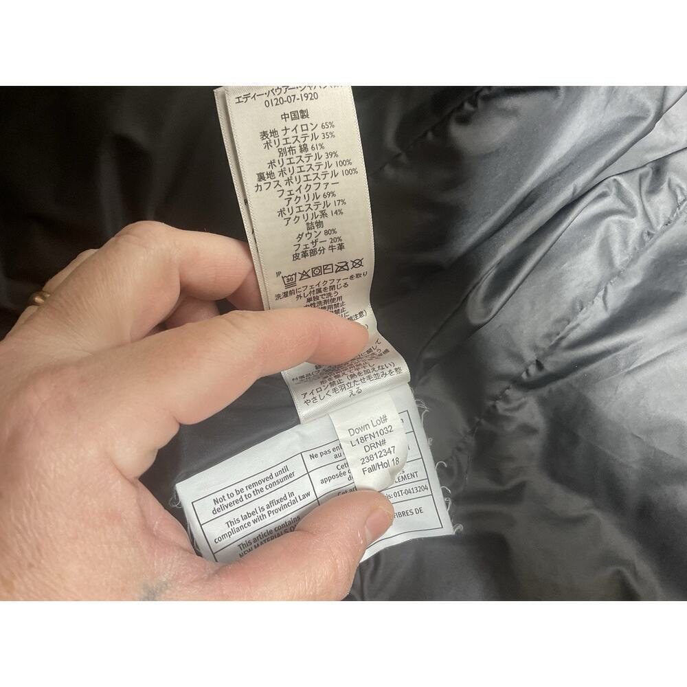Eddie Bauer Noble Parka Winter Down Coat Faux Fur Hood Gray Size Small - Picture 11 of 14